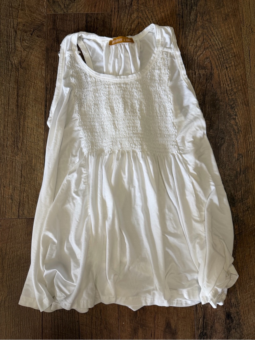 White Smocked Tank - Emmer & Oat